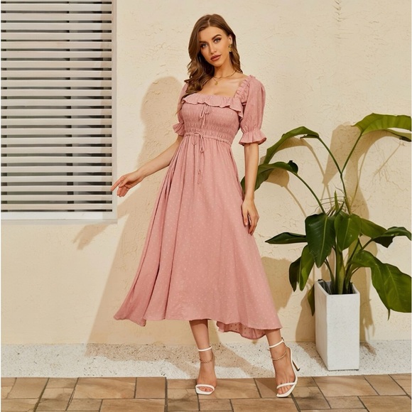 Dresses & Skirts - Women’s Vintage Ruffled Half Sleeve Summer Flowy Maxi Dress XL NWT